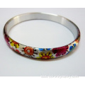 Shiny Silver Aluminum Blanks Couples Bangle Printed Bracelet